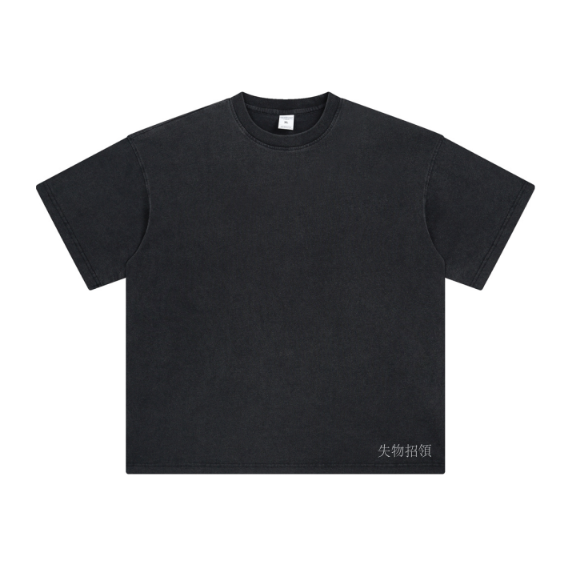 Washed Black cropped T-shirt