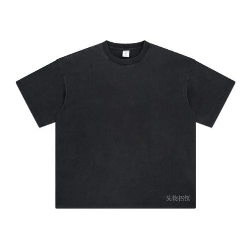 Washed Black cropped T-shirt