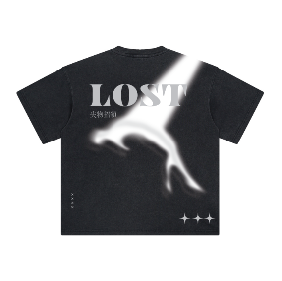 Washed Black cropped T-shirt