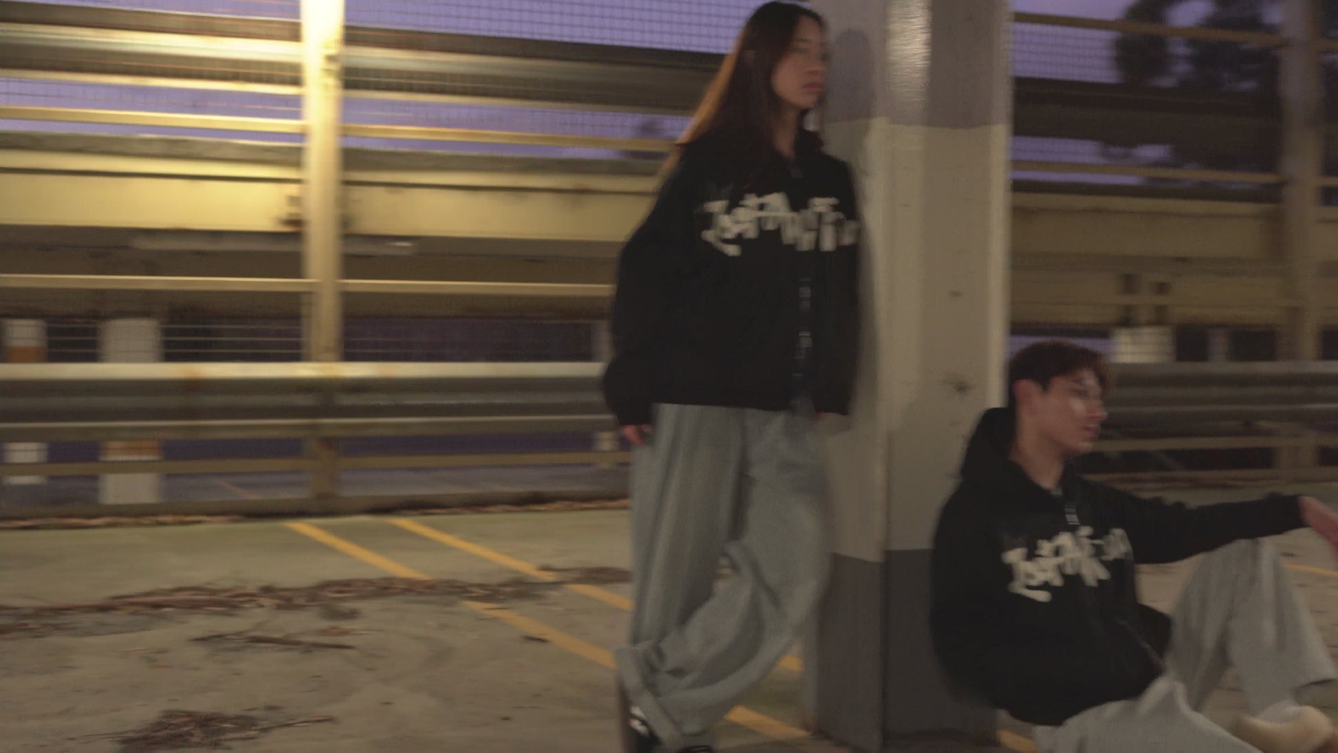 Lost and found - black cropped hoodie with boxy fit